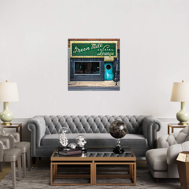 Green Mill Cocktail Lounge - Wrapped Canvas Print, 45.72 cm H x 45.72 cm W x 1.91 cm D