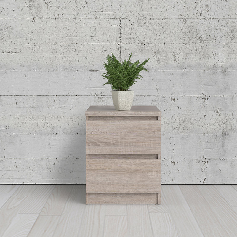 Janean 40.2cm W Bedside Table, Truffle
