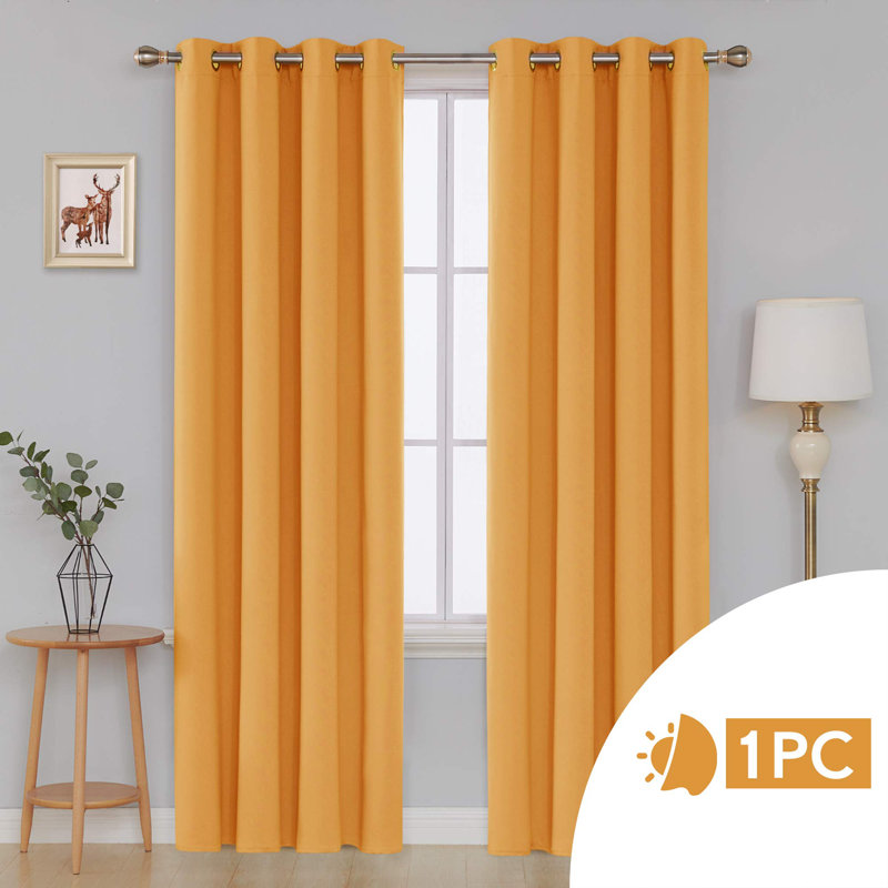 Andrais Blackout Curtain Single Panel, 52cm Width x 229cm Drop