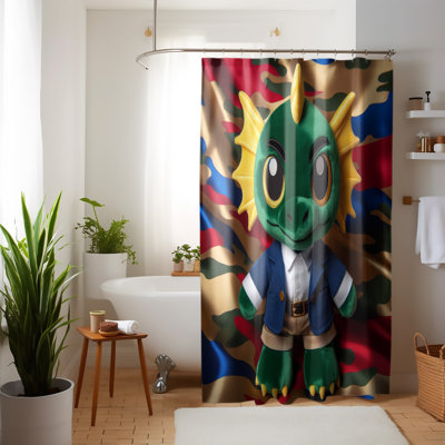 Jacarri Abstract Shower Curtain with Liner Included