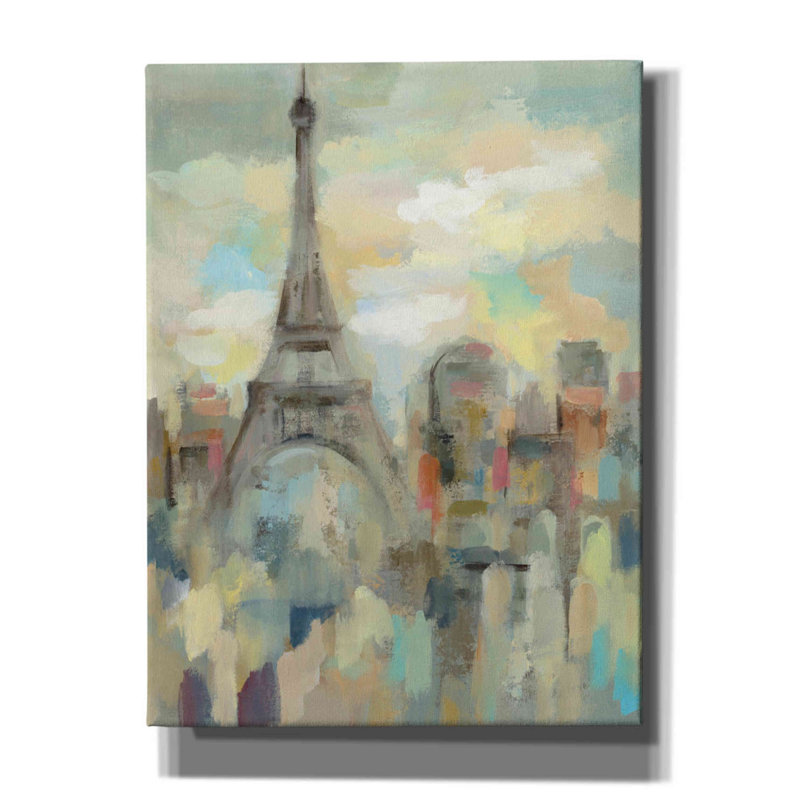 «Paris Impression» par Silvia Vassileva, art mural sur toile, H 16 po x l 12 po x P 0,75 po