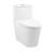 Dreux One-Piece 12" Rough-in 1.28 GPF Left Flush Elongated Toilet in Glossy White-72595019-121350099-121350102