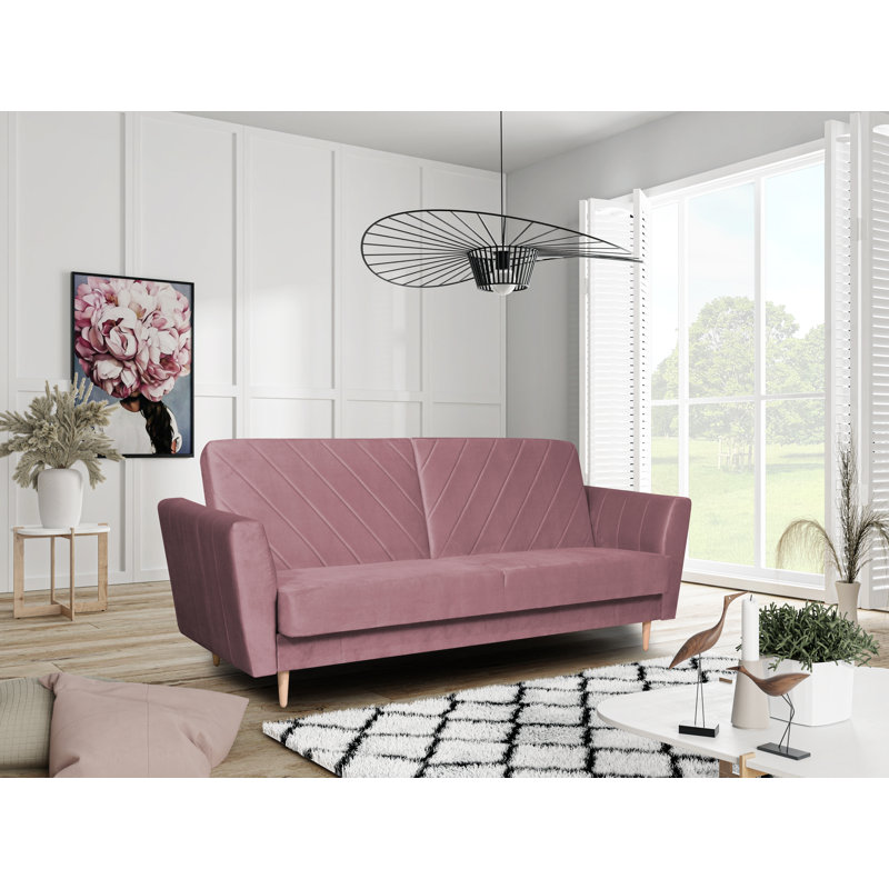 Copan 3 Seater Sofa Bed, Dirty Pink