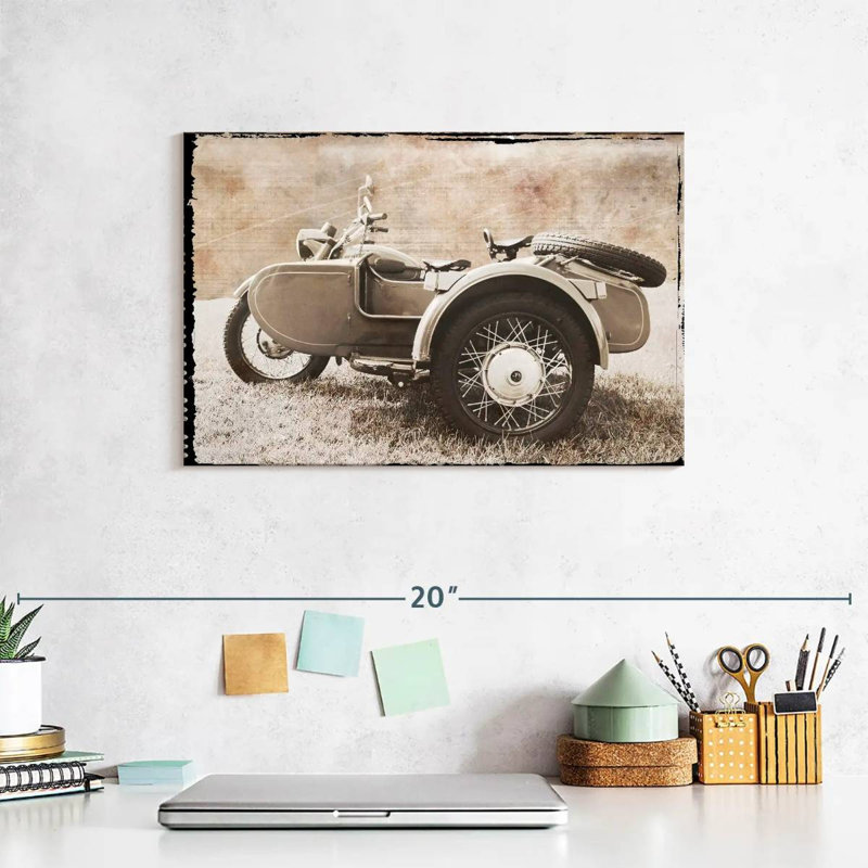 Mehar Ural Motorcycle, 8" H x 12" W