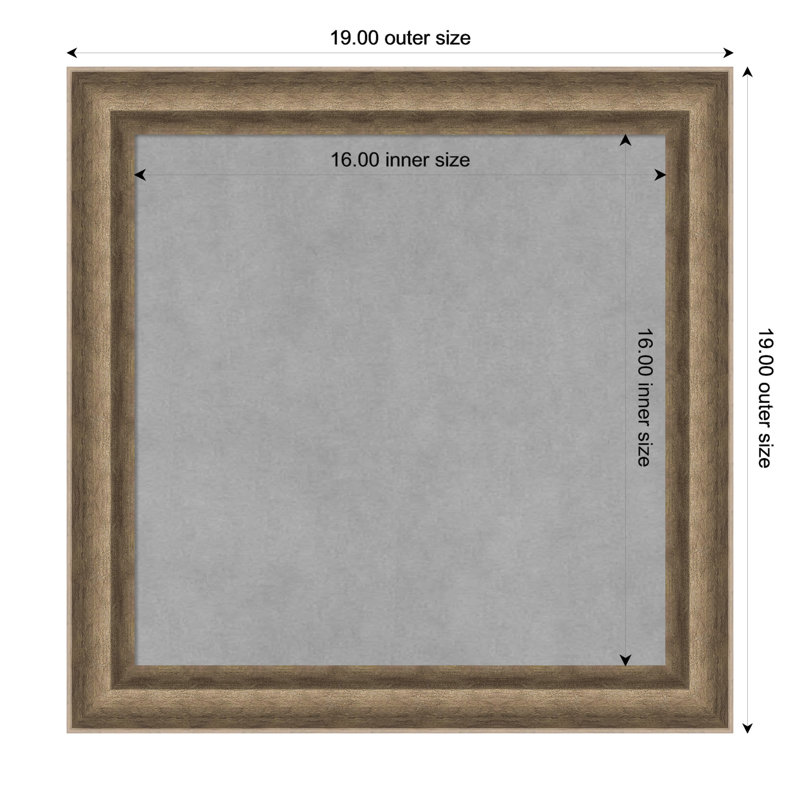 Tableau magnétique à cadre gris anthracite Allure, H 19 po x l 19 po