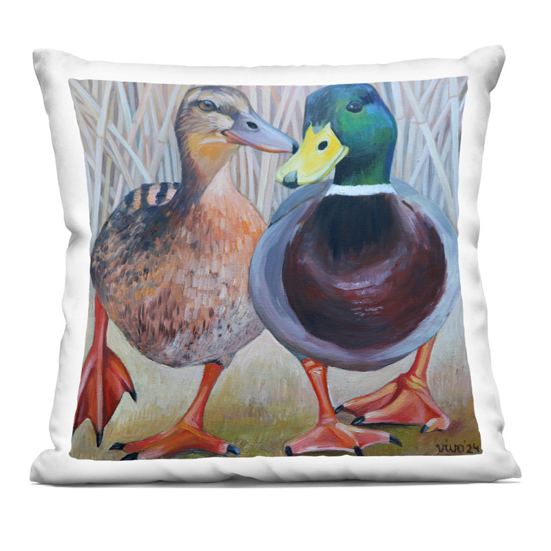 Conception de coussin décoratif Mallard & Brown Ducks par Violeta Vollmer