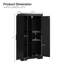 Armoire de 47 po avec portes de grange et tablettes réglables-486478460