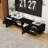 TV Stand with Cabinets, Drawers, Cable Holes and T-shaped Legs-1286202281