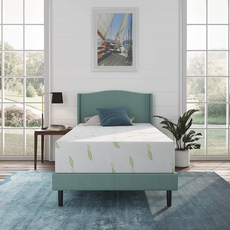 Twin 6" Green Tea Memory Foam Mattress with Plush Top