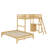 Twin Over Full Bunk Bed With Built-In Desk And Three Drawers-349565530