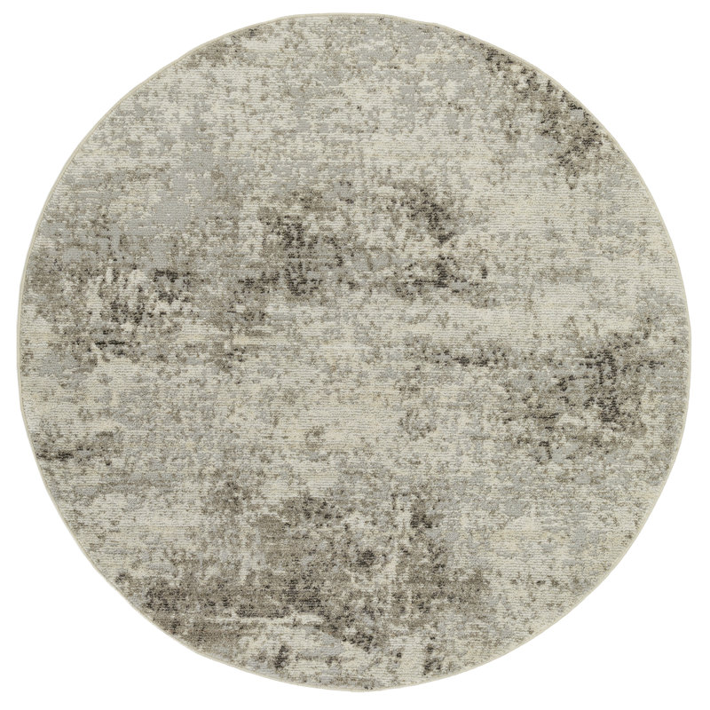 Edgeworth Abstract Machine Woven Cream Grey Area Rug, Rectangle 240cm x 340cm