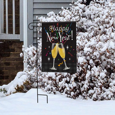 Happy New Year Garden Flag