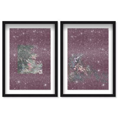 Delicate Spring Set Shadowbox Abstract Print by Oliver Gal, Black Frame, 10 x 15