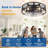 26 Inch Farmhouse Caged Ceiling Fan with Light, Remote & APP Control Quiet DC Motor  Black-172977929-173473605