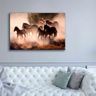 «Horses» par Lisa Dearing, estampe numérique sur toile