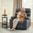 Latise Wide Power Recliner Lift Chair with Extended Footrest, Faux Leather-2139314045