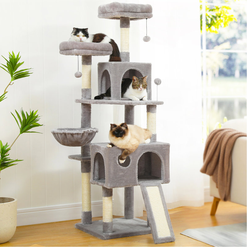 Tour pour chat 64 po, Gris