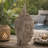 Reva Meditating Buddha Head Sculpture, Rustic Distressed Brown 12 Inch