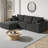 Modular Cloud Sectional Sofa, Deep Seat L-Shaped Couch with Chaise, Corduroy Upholstered Boneless Sofa, No Assembly Required, High-Weight 600 LBS for Living Room-819730774