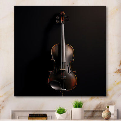 «Violin Vibrato Elegant Ebony» sur métal