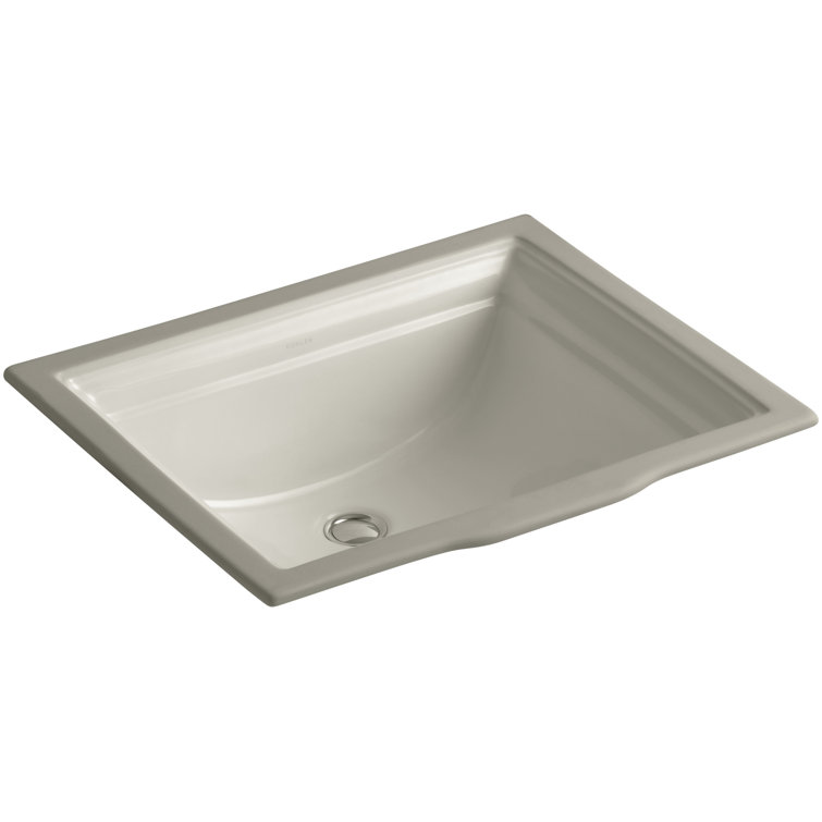 Memoirs® Vitreous China Rectangular Undermount Bathroom Sink with Overflow