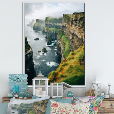 Ireland Landscape Canvas Wall Art, Cliffs of Moher Coastal Print - Ireland Cliffs Of Moher I