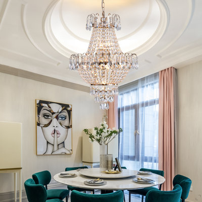 Lustres en cristal dorés, grand éclairage de plafond contemporain de luxe pour le salon, la salle à manger, le couloir de la chambre à coucher