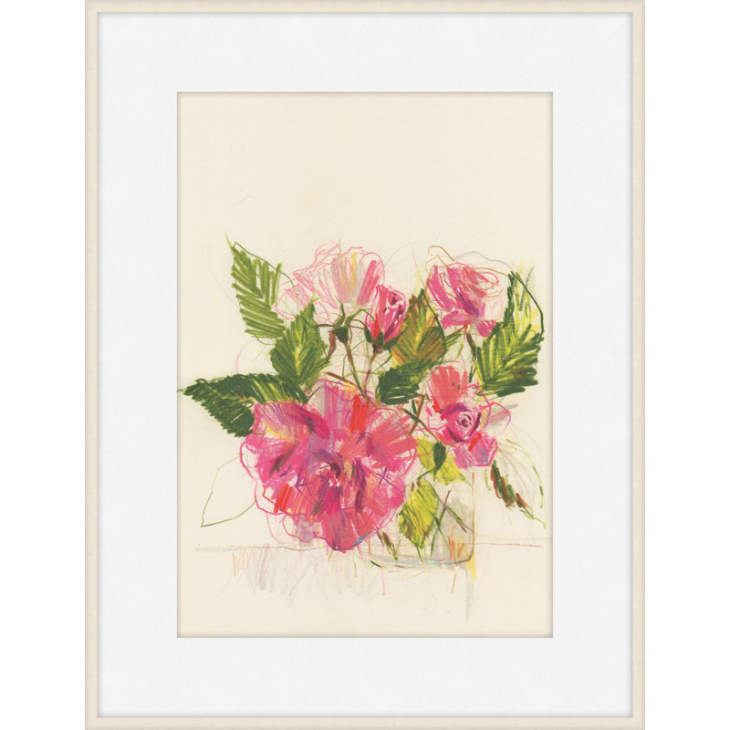 Vase Of Roses 1 Print, 51" H x 40" W