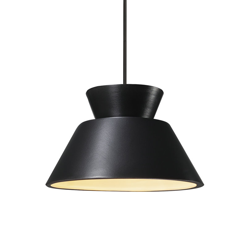 Suspension trapézoïdale - tige rigide, Noir mat, Incandescente (non incluse), Noir mat carbone