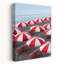 Art mural contemporain plage rayée rouge-947274389