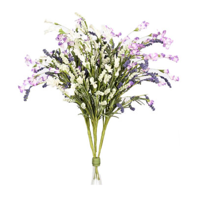 22 "arrangement floral de printemps artificiel pour remplissage de vase, tige de buisson de grappes de fausses fleurs pour le bureau à domicile, décoration de table de fête
