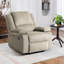 Ameiah Upholstered Oatmeal Corduroy Manual Push Back Recliner Chair with Wingback-436056770