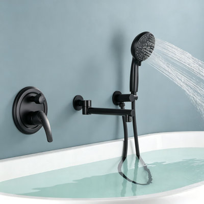 Robinet de baignoire mural avec pomme de douche à main Topcraft