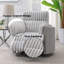 Fauteuil inclinable et pivotant gris en velours côtelé