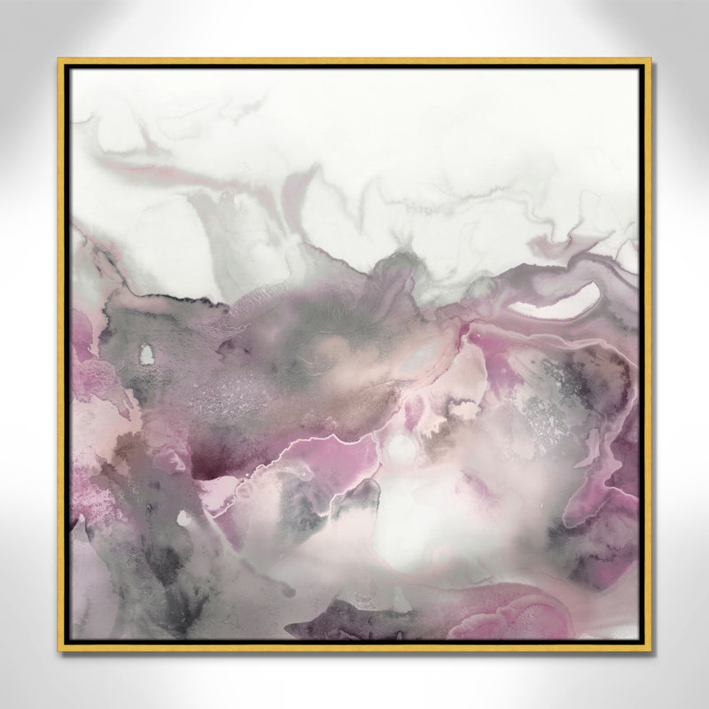 «Mint Bubbles I - Blush Version Print» par Casa Fine Arts, H 31,5 po x l 31,5 po, Or