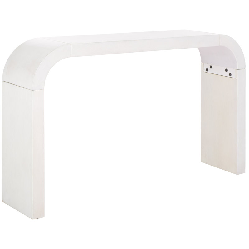Hamund Curved Console Table, White