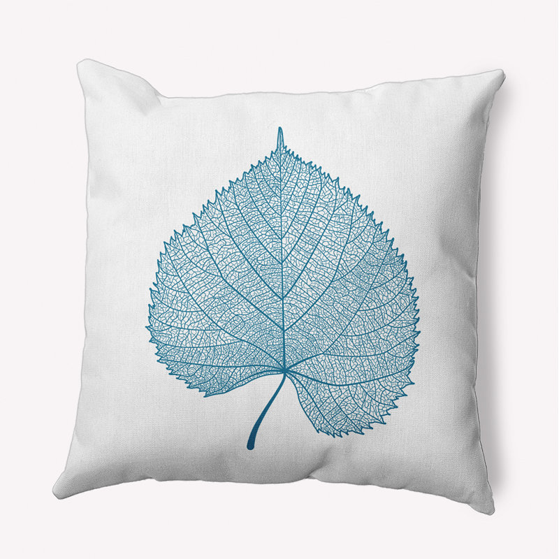 Floral Reversible Throw Pillow, 26" x 26", White/Unreal Teal