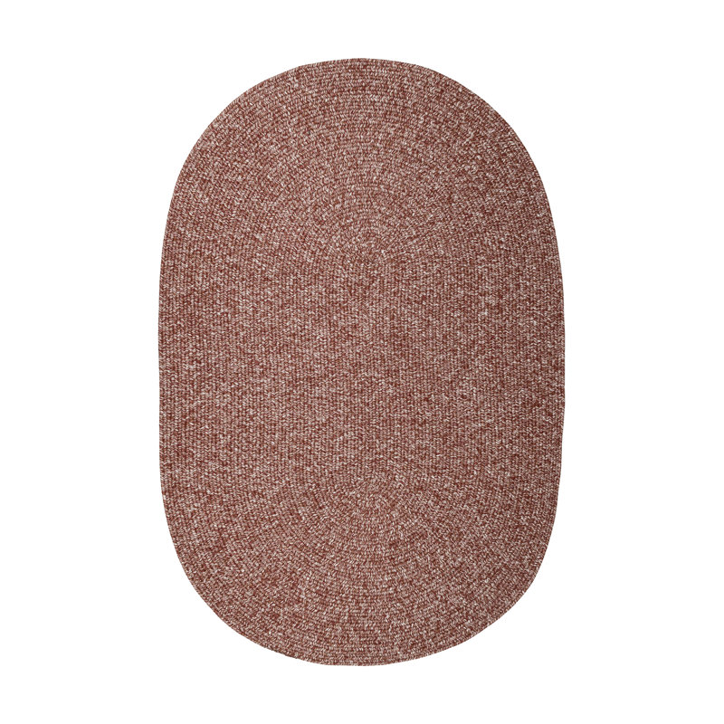 Tapis intérieur / extérieur tressé terre cuite Happel, Ovale 4 pi x 6 pi