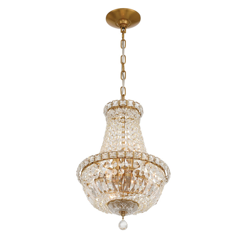 Sansom 12'' Aged Brass Chandelier
