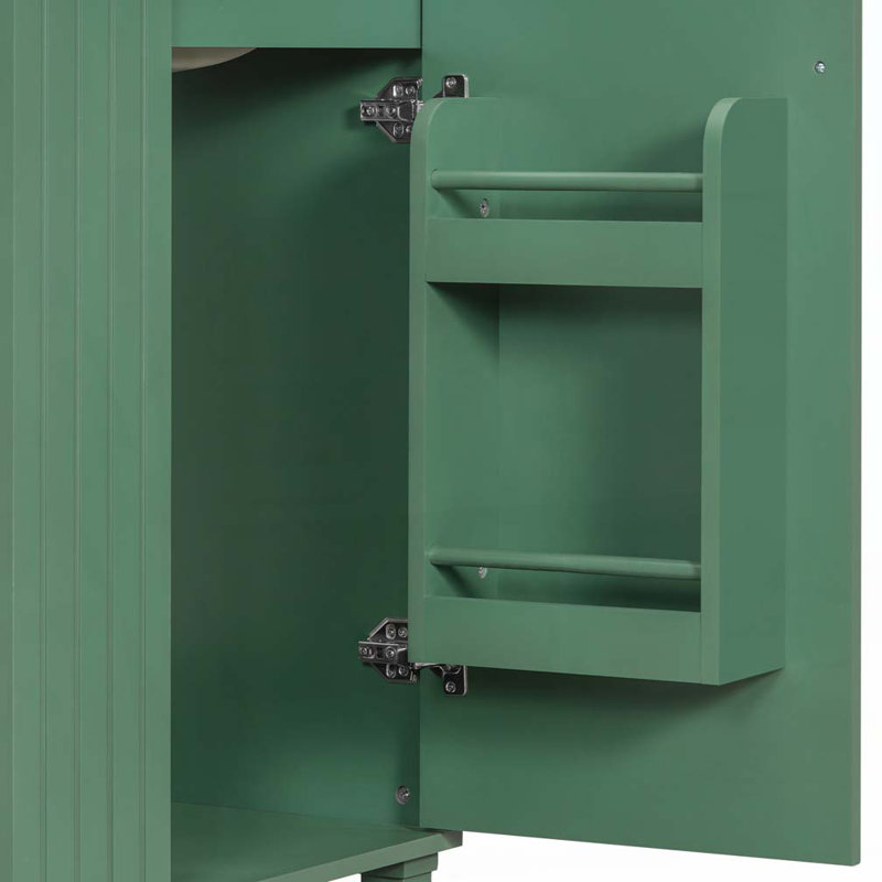 Meuble-lavabo 24 po avec lavabo en céramique, Vert