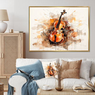 Cello Contour Rich Brown II - Music Canvas Art