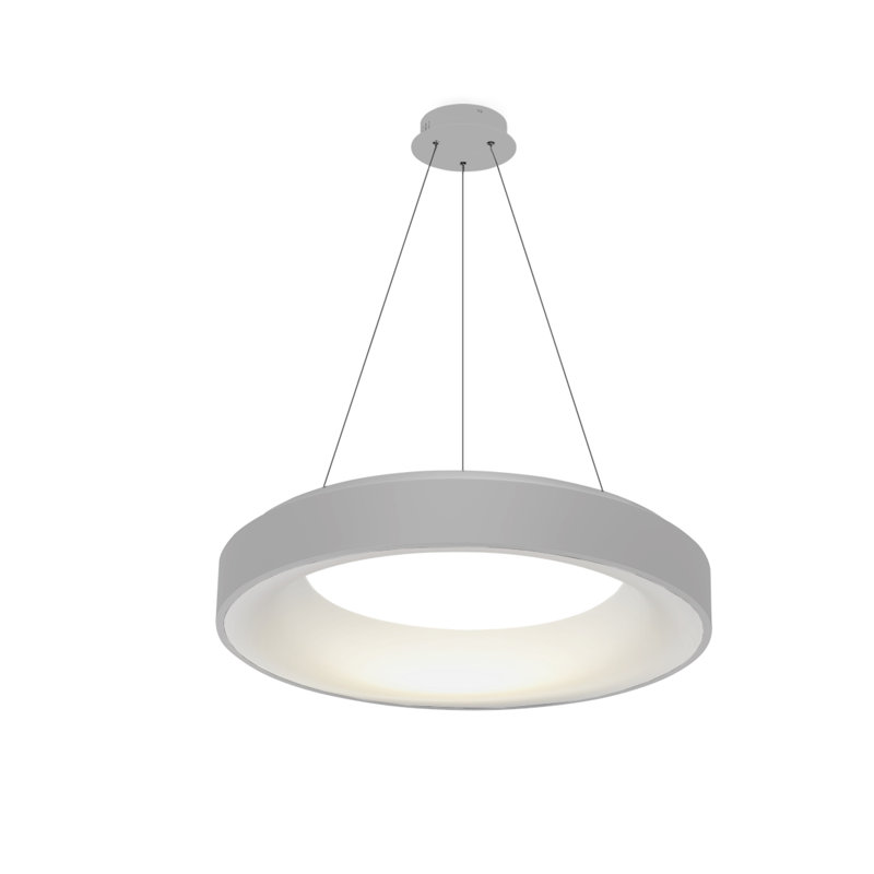 Sovana 1 - Light LED Drum Pendant, 10cm H x 55cm W x 55cm D, Grey