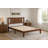 HarborCraft Solid Pine Wood Platform Bed Frame with Headboard - Walnut Finish-1692896082-1692896175