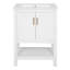 Meuble-lavabo de salle de bain avec design élégant en sergé et charnières à fermeture en douceur, armoire de salle de bain avec structure ouverte au dos, tablette réglable-128947328