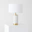 Lampe de chevet à DEL en marbre blanc 17 po avec port USB Arden