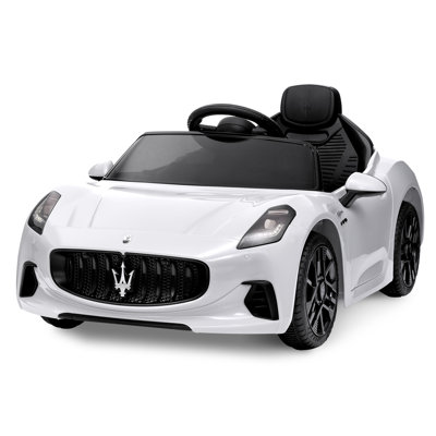 Voiture sous-marine Maserati GranCabrio pour enfants 12 V avec télécommande, phares lumineux et suspension à ressort