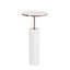 Tall Cored Marble Table-Nickel