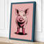Happy Pig Cartoon - Wrapped Canvas-625199375-625199412