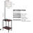 Zulfa 62" Dimmable Table Floor Lamp with USB & Type-C Port, End Table with Lamp for Living Room