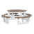 Acajou antique / blanc